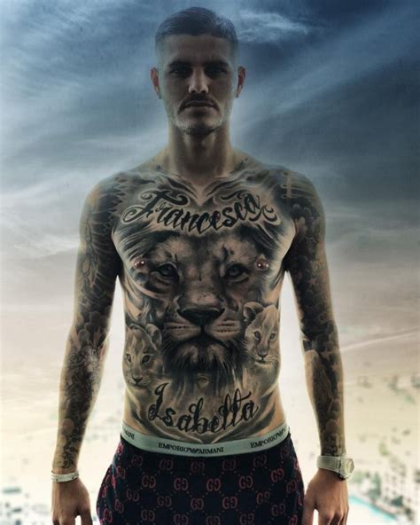 mauro icardi tattoo lion